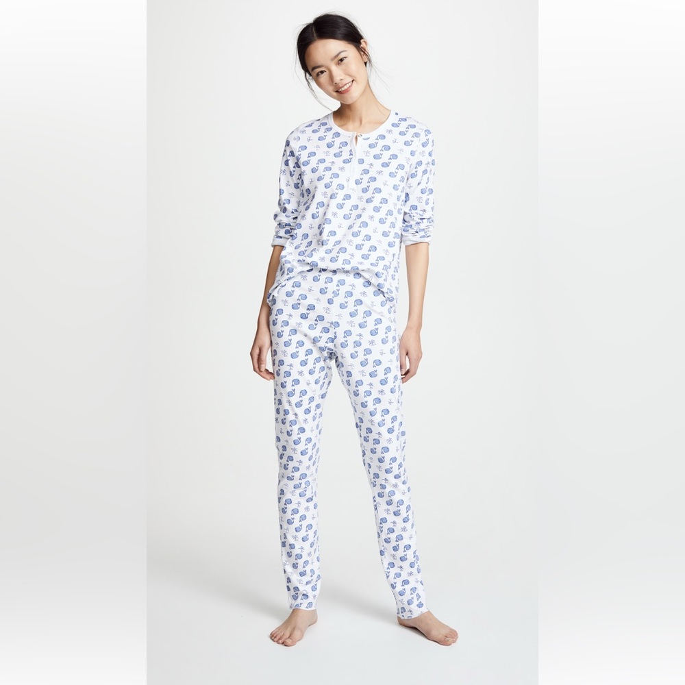 Roller Rabbit Blue and White Pajama Set